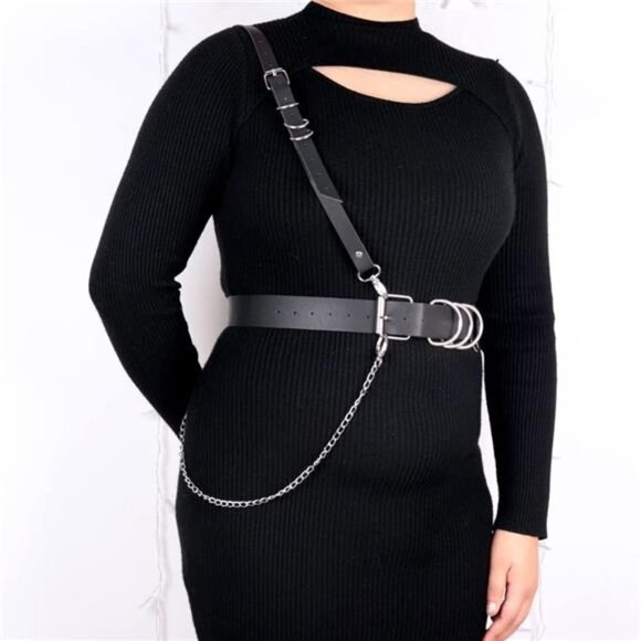 Waist Belt Fashion Harness Body Chest Belt With Chains - Lb-336-xxl